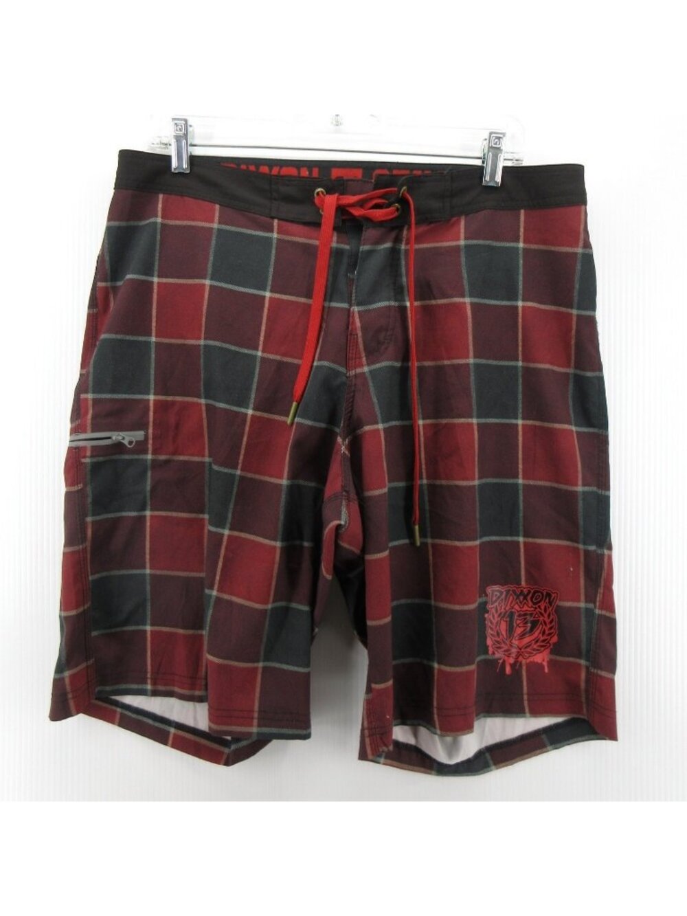 Dixxon Flannel Swim Trunks 34 Orlok Nosferatu Board Shorts Cargo Plaid